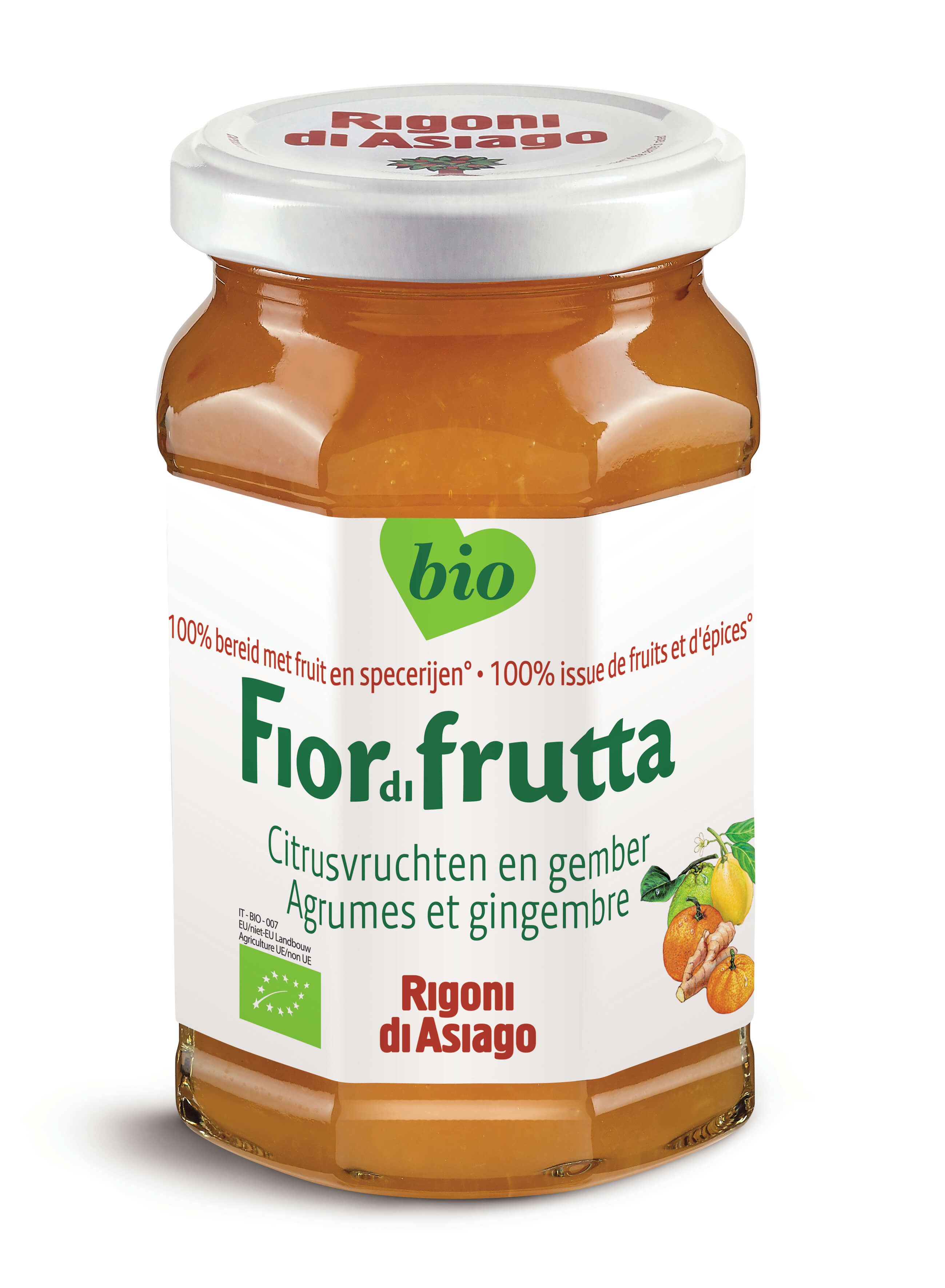 Fiordifrutta Citrusvruchten en gember confituur bio 260g - 9715