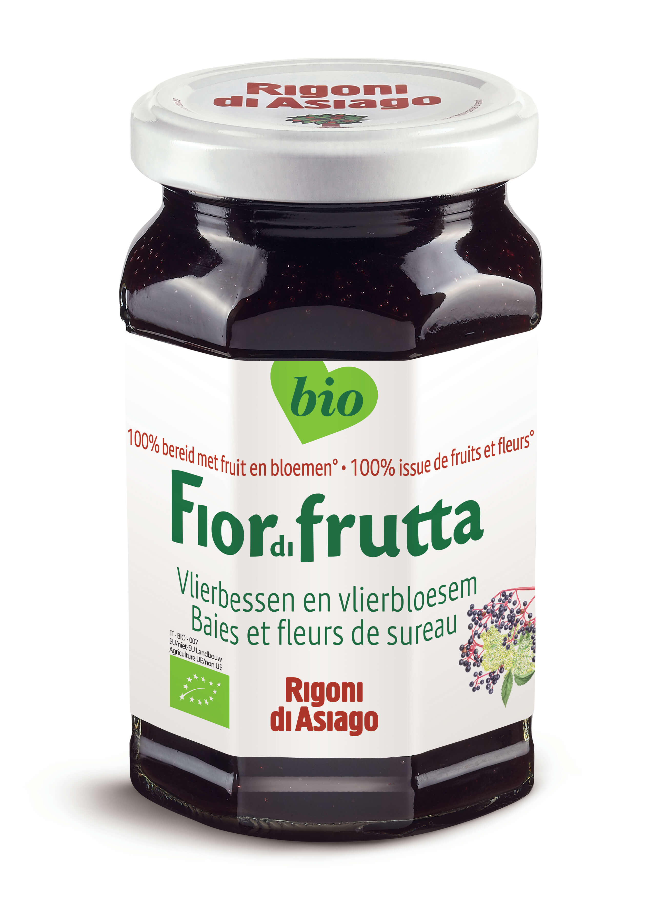 Fiordifrutta Vlierbessen en vlierbloesem confituur bio 250g - 9717
