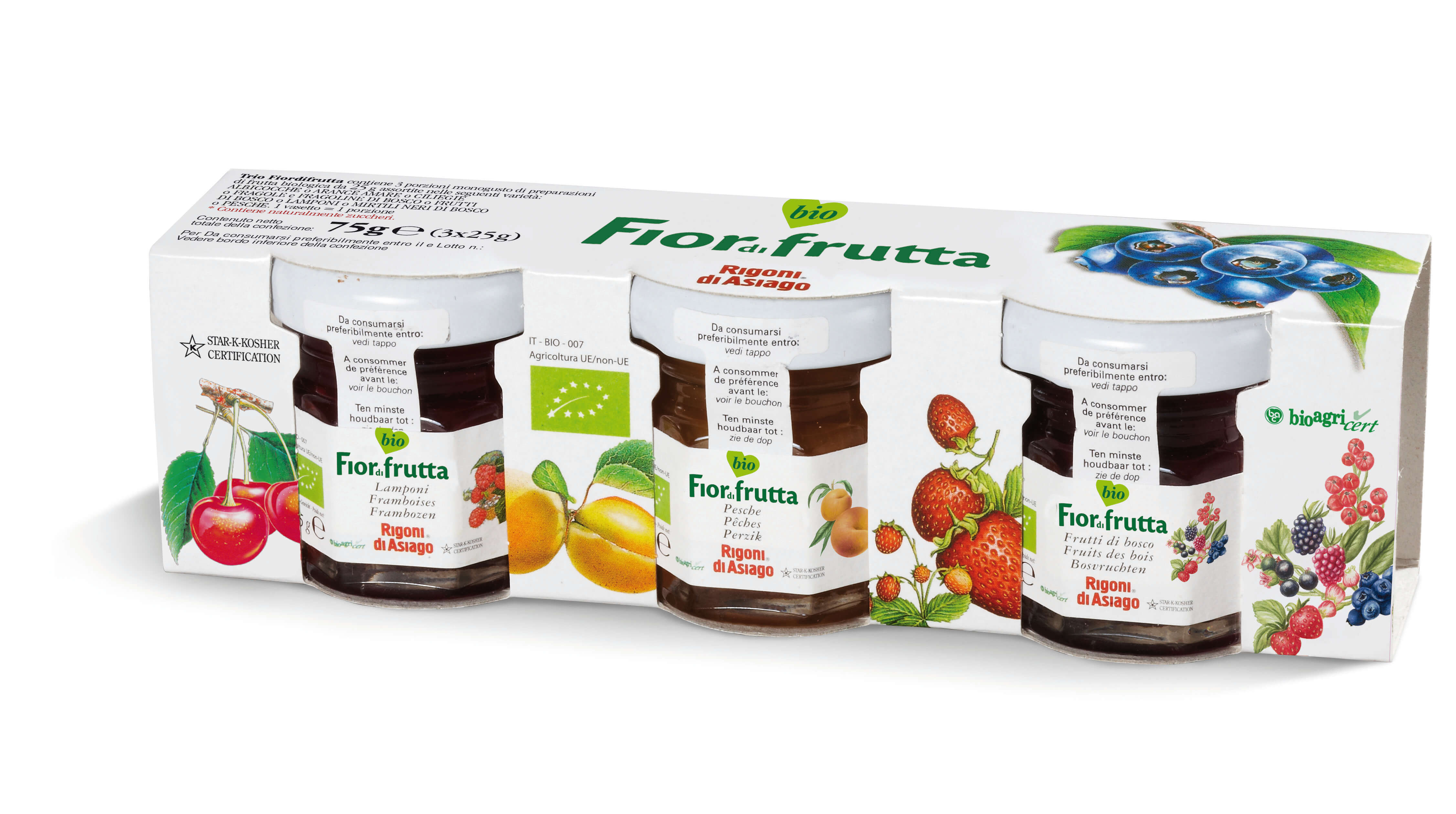 Fiordifrutta Mix confituur bio 3x25g