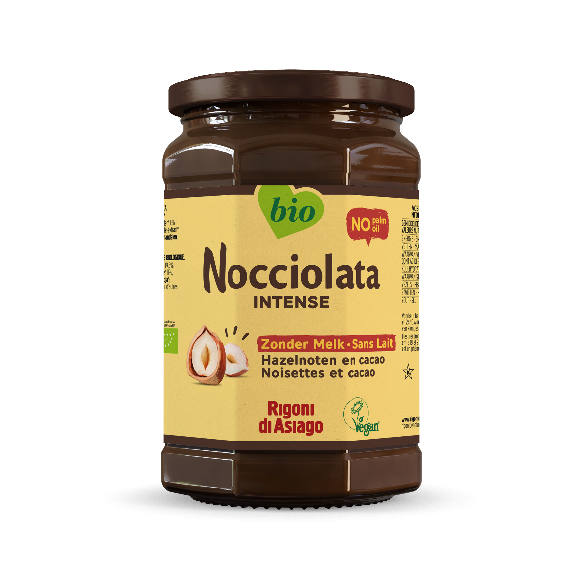 Nocciolata Hazelnootpasta z.melk bio 650g - 9611