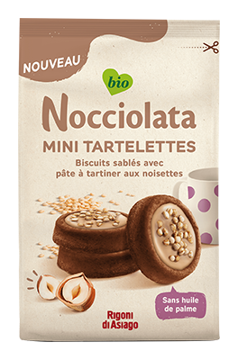 Nocciolata Tartelettes met bianca hazelnootpasta en gepofte quinoa bio 250g