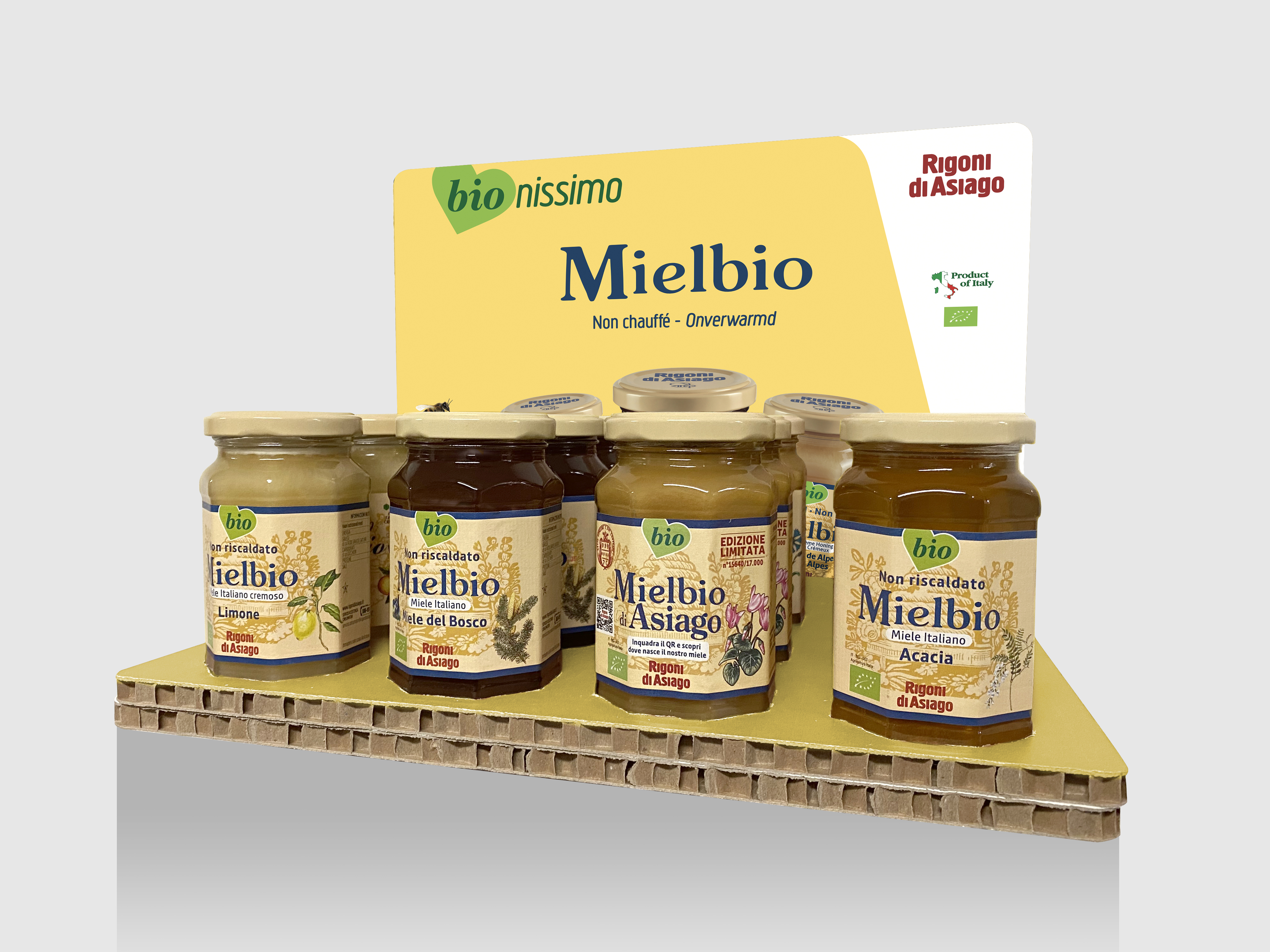 Mielbio toonbank display 35x25x27cm