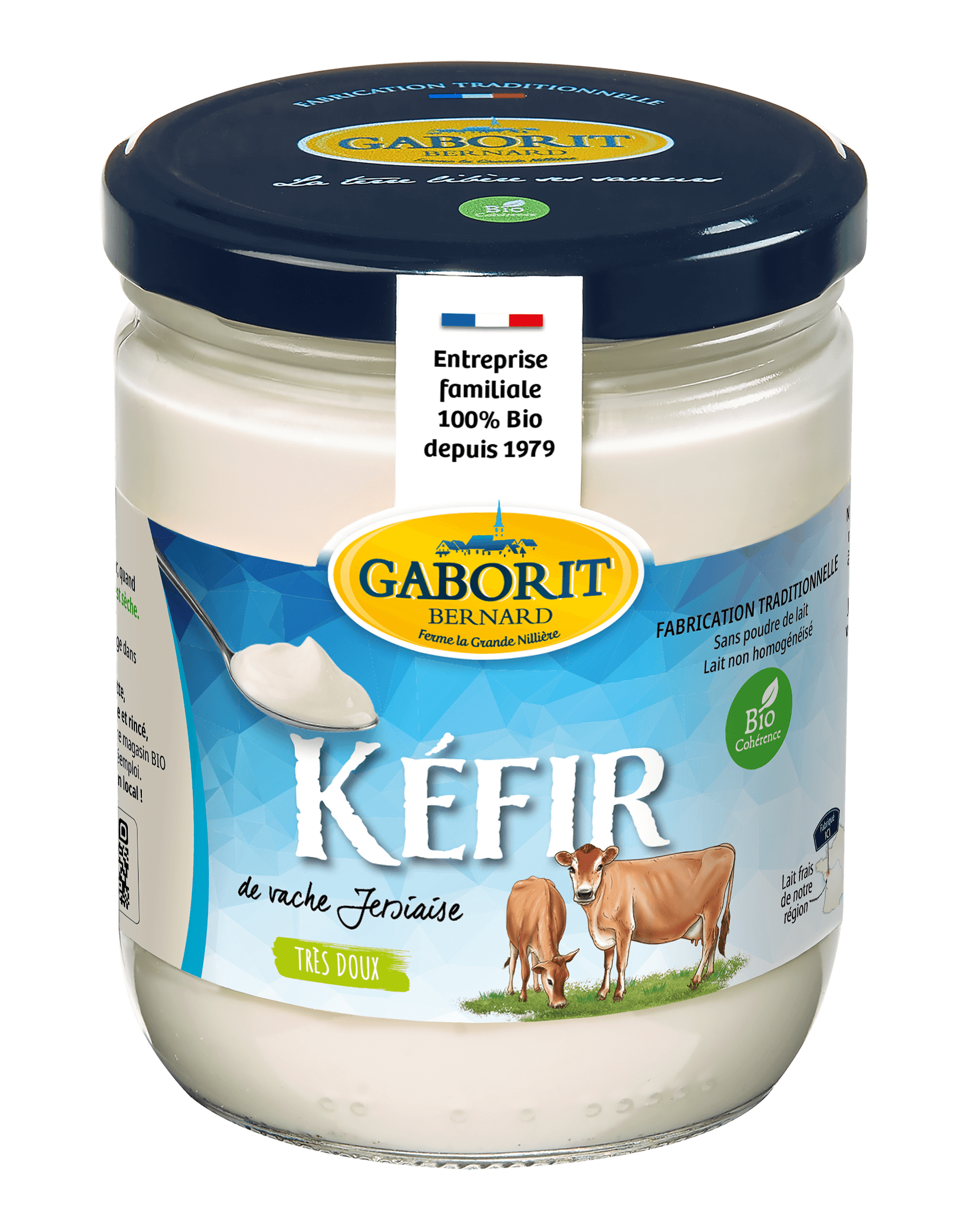 Gaborit Kefir van Jersey koeien bio 400g