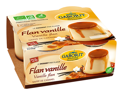 Gaborit Vanillepudding met karamel bio 4x100g