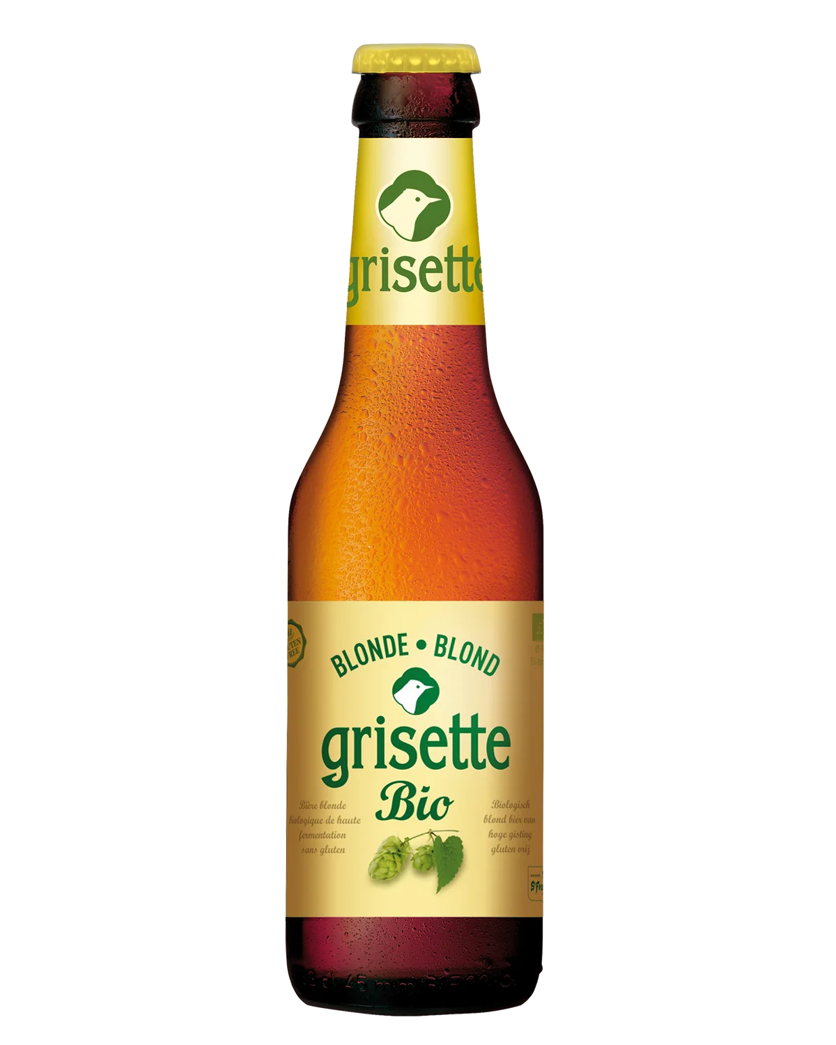 Grisette Blond bier glutenvrij bio 33cl 5,5% alc.