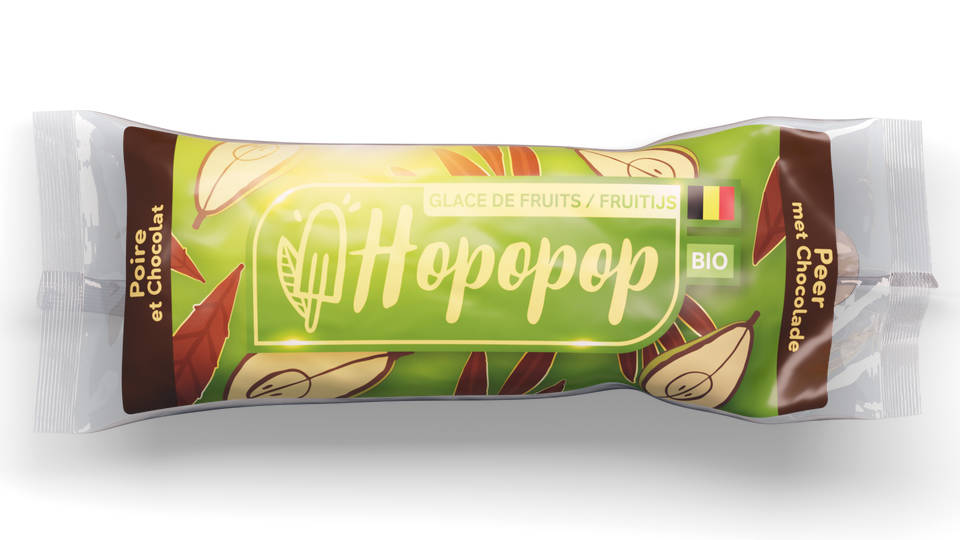 Hopopop Fruitijsje peer-chocolade bio 80ml