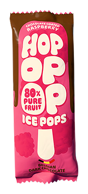 Hopopop Fruitijsje framboos met chocolade bio 63ml