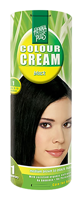 Hennaplus Colour cream 1 zwart 60ml