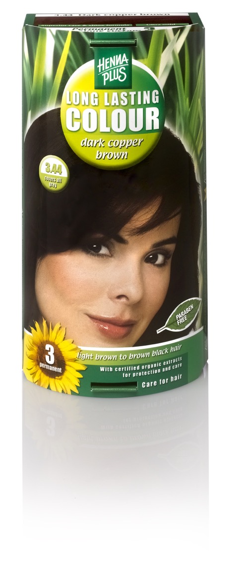 Hennaplus Long Lasting colour 3.44 donker koperbruin 100ml