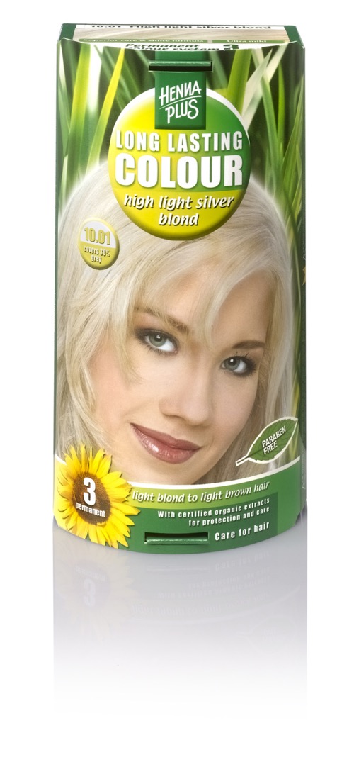 Hennaplus Long Lasting colour 10.01 high light silver blond 100ml