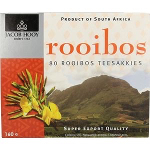 Jacob Hooy Rooibos thee bio 80 builtjes