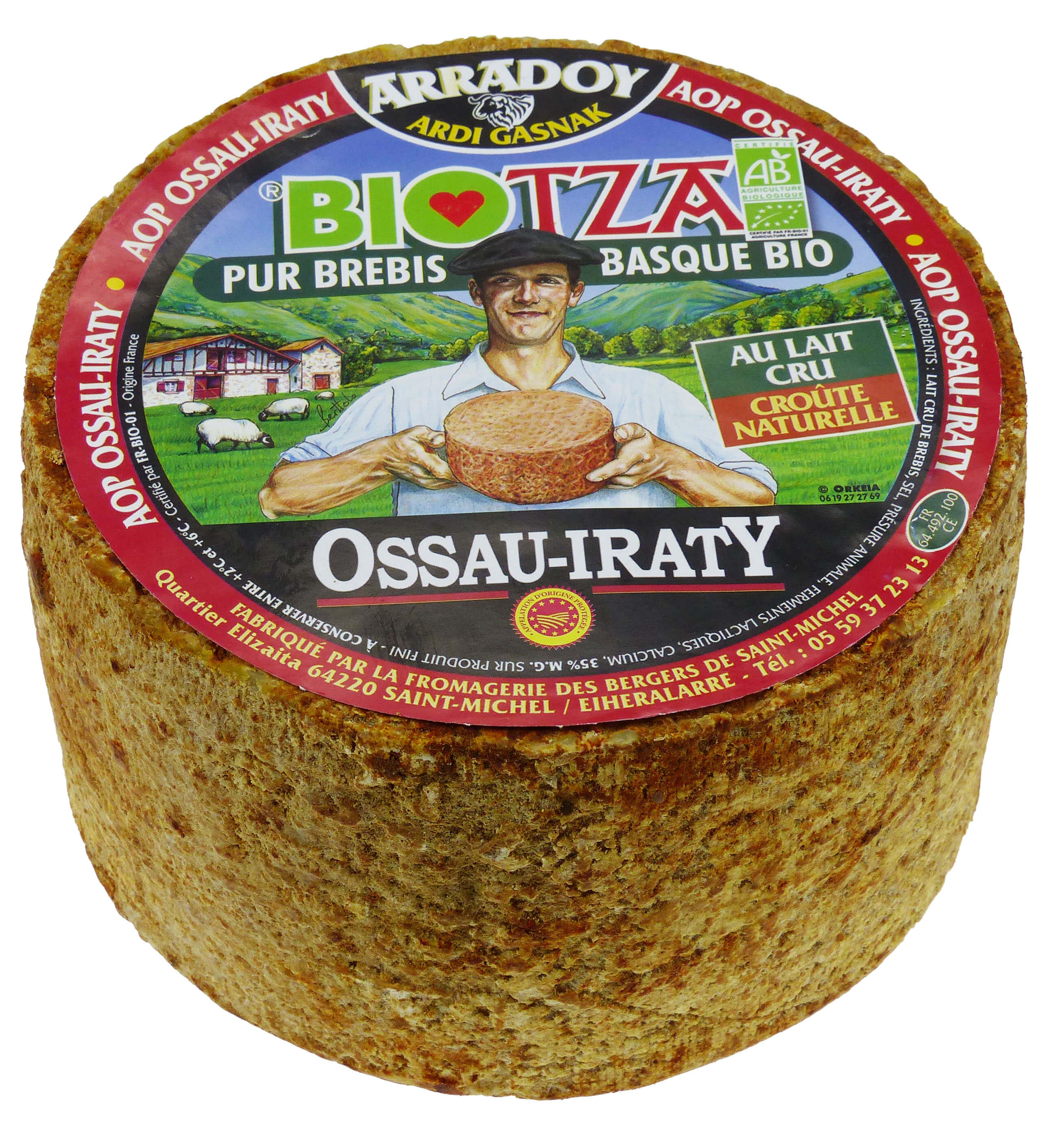 Fromagerie Bergers Saint Michel Ossau Iraty AOP bio 2.5kg