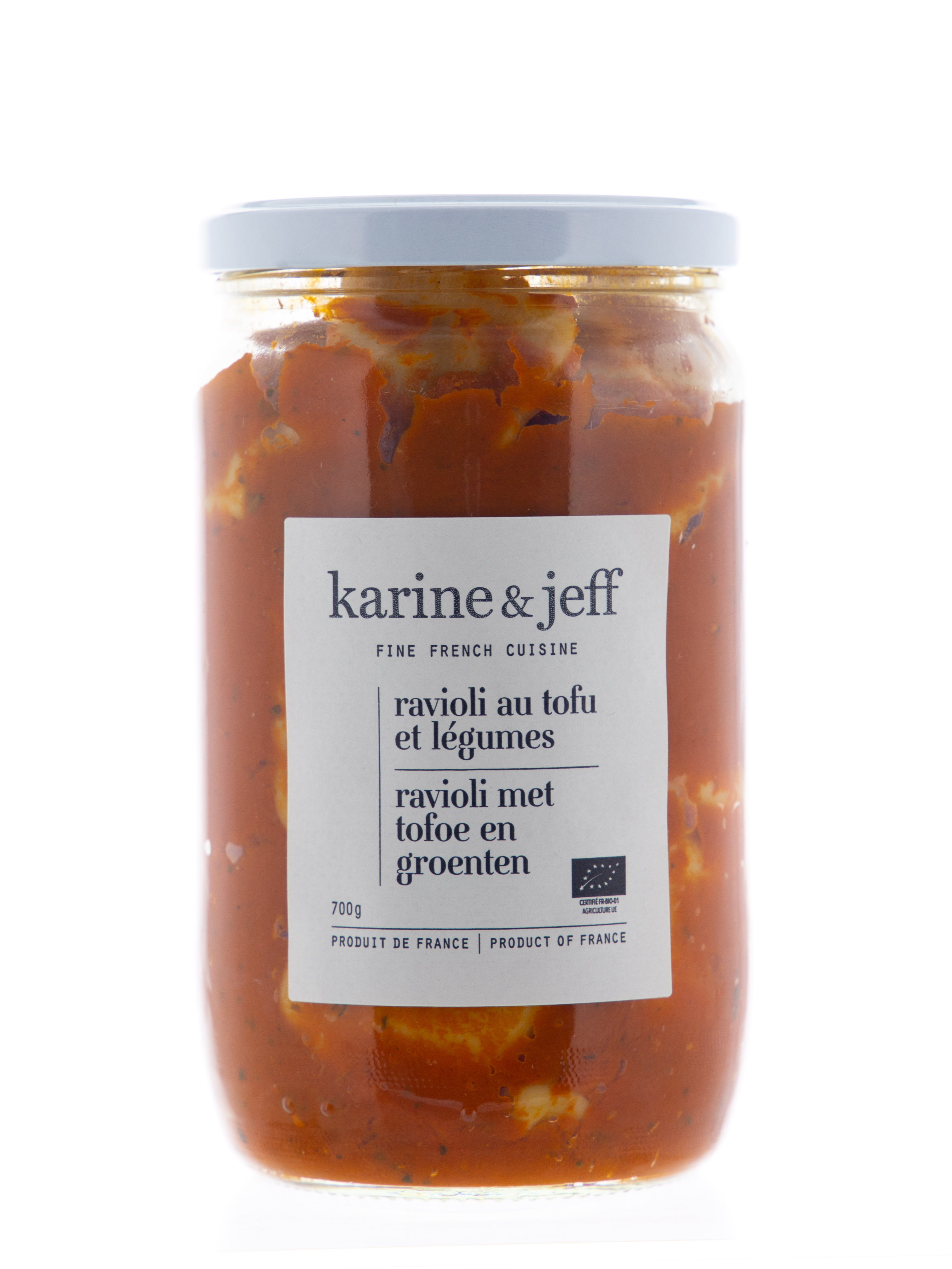 Karine & Jeff Ravioli met tofu en groenten bio 680g