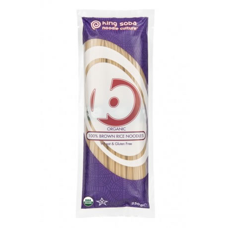 King Soba Bruine rijst noedels glutenvrij bio 250g
