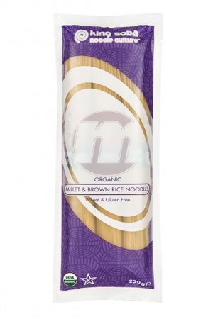 King Soba Gierst noedels met bruine rijst glutenvrij bio 250g