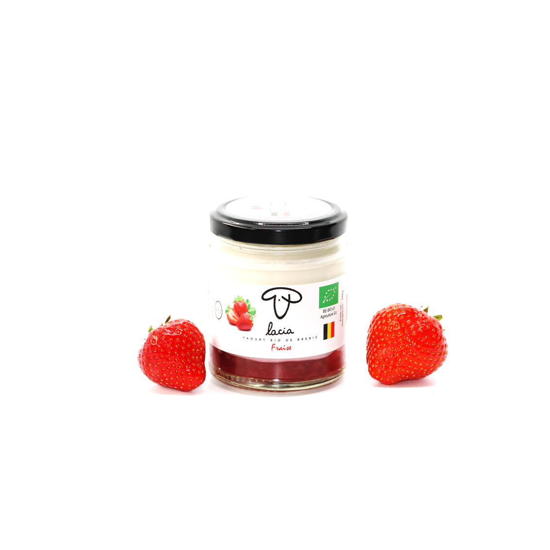 Lacia Yoghurt schaap aardbei bio 180g