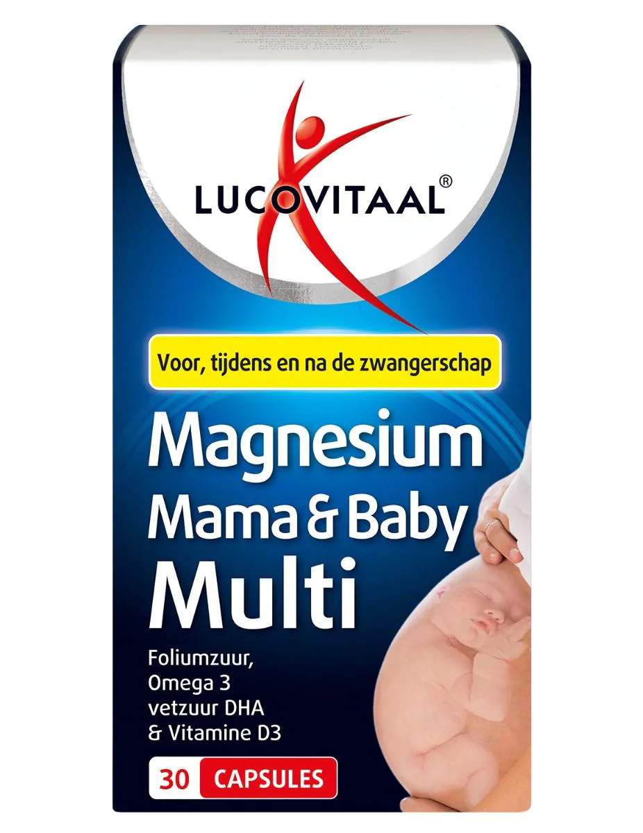 Lucovitaal Magnesium mama & baby multivitamine zwangerschap 30 capsules