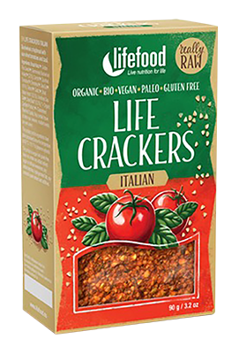 Lifefood Crackers italiaans glutenvrij bio & raw 90g