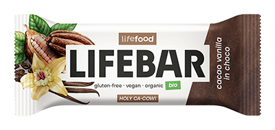Lifefood Lifebar InChoco cacao nibs vanille bio & raw 40g