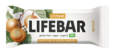 Lifefood Lifebar abrikozen glutenvrij bio & raw 40g