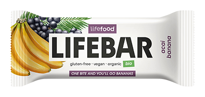 Lifefood Lifebar acai banaan glutenvrij bio & raw 40g