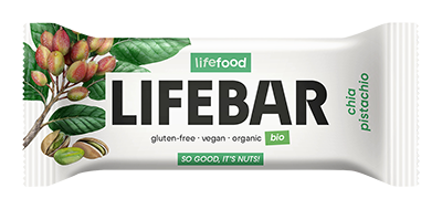 Lifefood Lifebar chia pistache glutenvrij bio & raw 40g