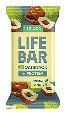 Lifefood Lifebar Oat snack proteïn hazelnut crunch bio & raw 40g