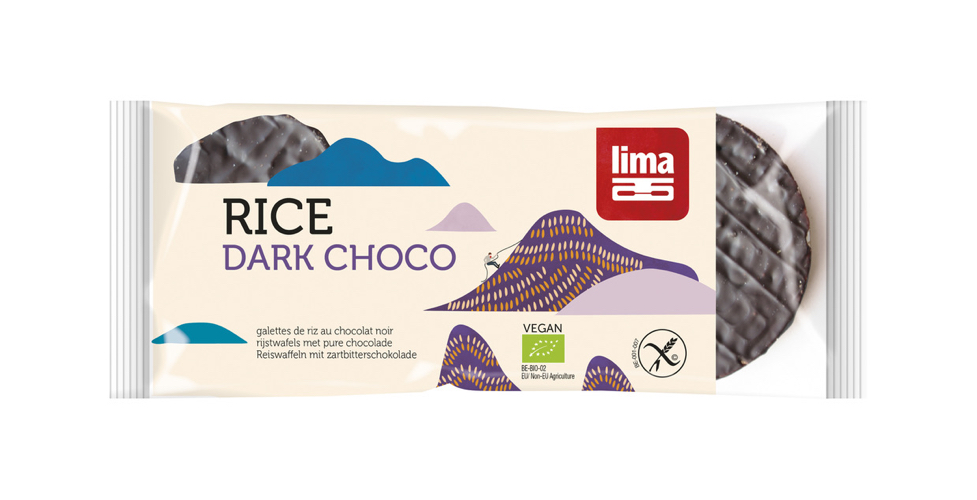 Lima Rijstwafels choco fondant glutenvrij bio 100g