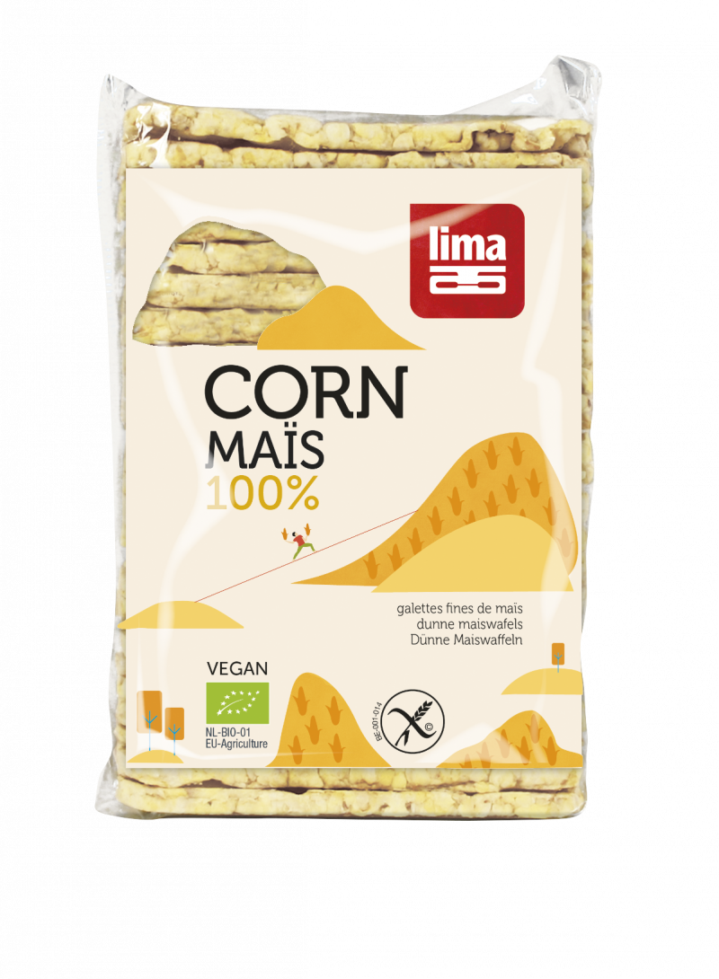 Lima Maiswafels dun rechthoekig glutenvrij bio 140g