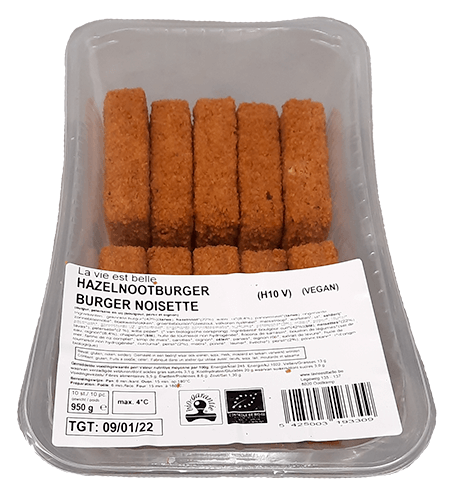 La vie est belle Hazelnootburger bio 10x90g