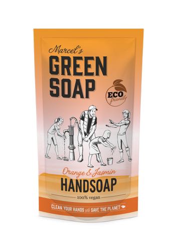 M.Green soap Handzeep refill sinaasappel & jasmijn 500ml