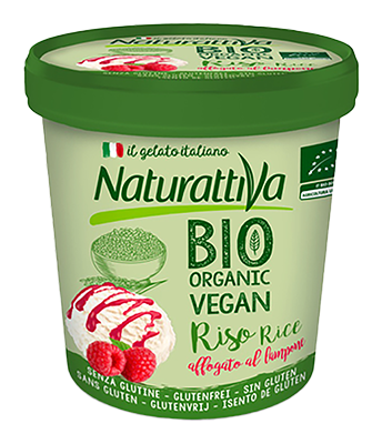 Naturattiva Rijstijs vanille/framboos glutenvrij bio 300g