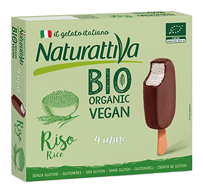 Naturattiva Rijstijs frisko vanille glutenvrij bio 4x50g