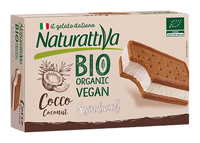 Naturattiva Kokos ijs met koek bio 8x40g