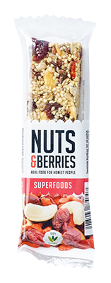 Nuts & berries Energy bar superfoods bio 40g