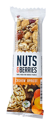 Nuts & berries Energy bar cashew-abrikoos bio 30g