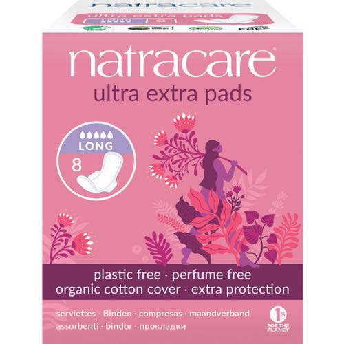 Natracare Maandverband ultra extra lang + vleugels 8st