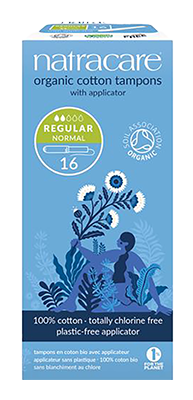 Natracare Tampons katoen + applicator regular 16st
