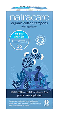 Natracare Tampons katoen + applicator super 16st