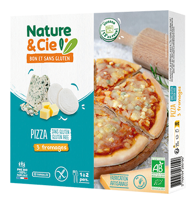 Nature & Cie Pizza 3 kazen glutenvrij & bio 250g
