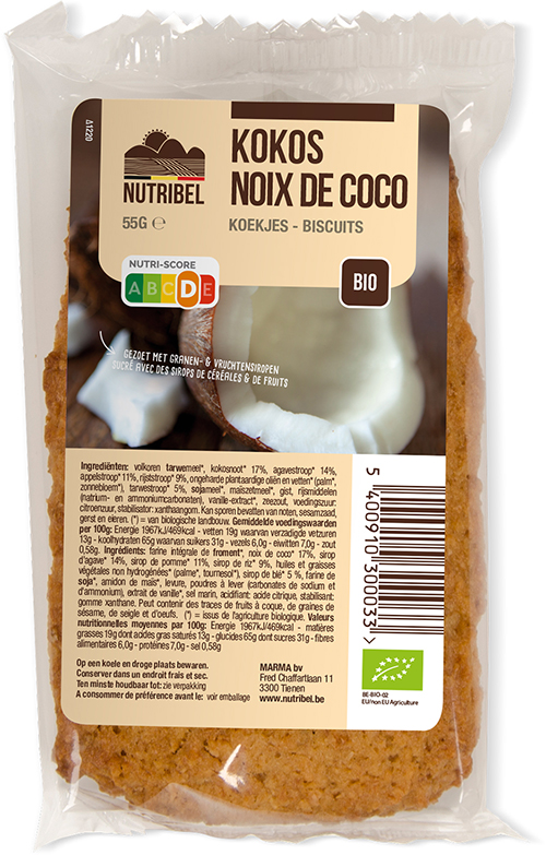 Nutribel Kokoskoek bio 55g