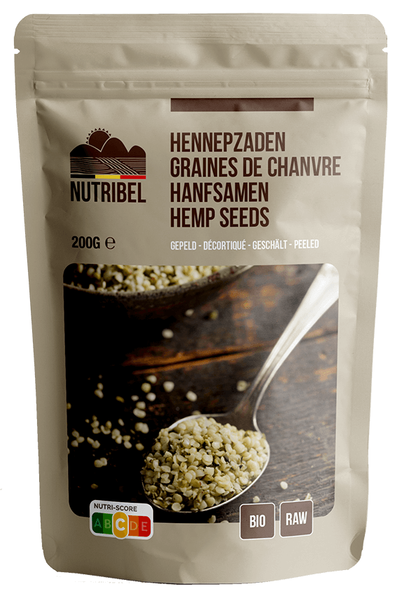 Nutribel Hennepzaad gepeld bio & raw 200g