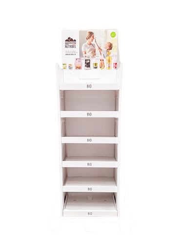 Nutribel display karton 57 cm x 38 cm x 157 cm (195 cm incl topdisplay)