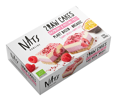Nats Raw cake framboos & passievrucht bio 130g