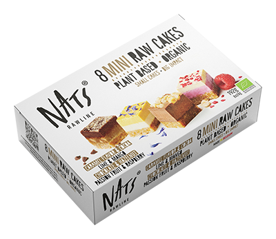 Nats Raw cake 8 mini cakes fruity and choco bites bio 192g