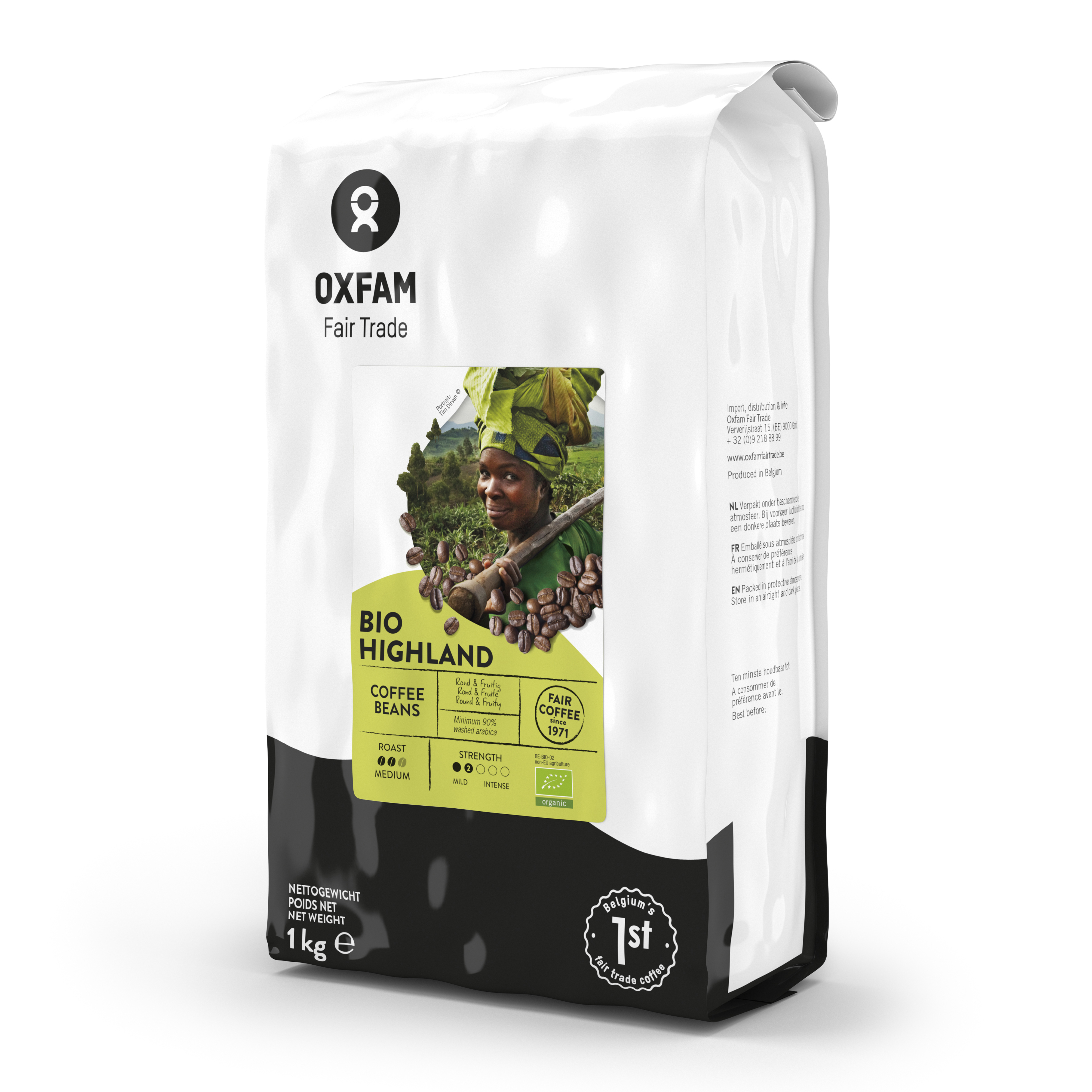 Oxfam Koffiebonen Highland bio 1kg