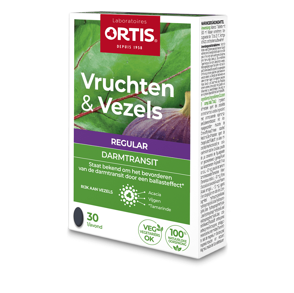 Ortis Vruchten en vezels regular 30tabletten PL33/172