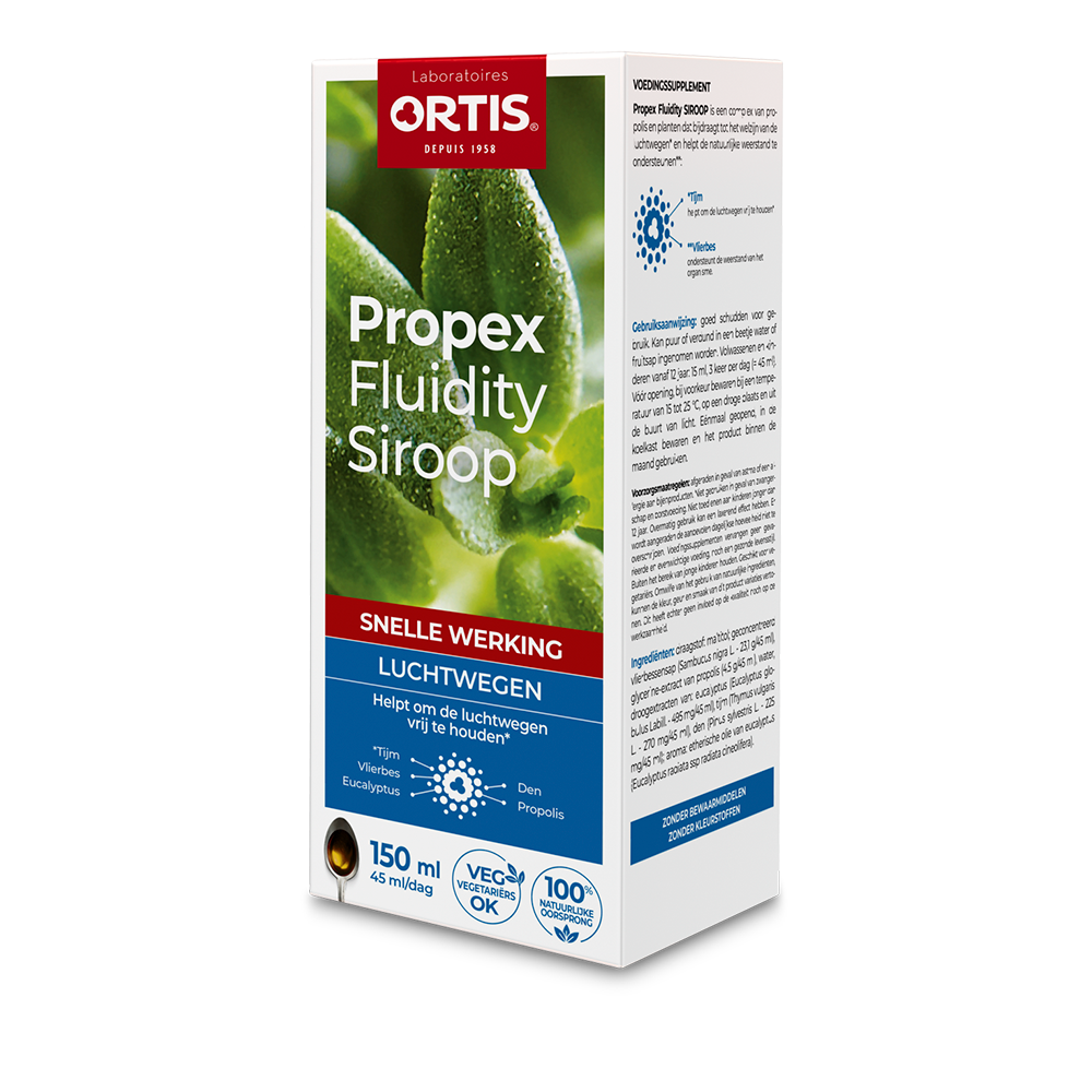Ortis Propex fluidity slijmverdunnende siroop 150ml PL33/144