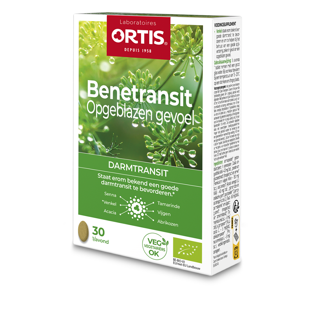 Ortis Benetransit opgeblazen gevoel bio 2x15 tabl