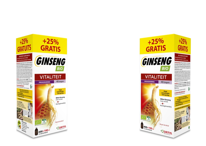 PROMO Ortis ginseng bio 400ml + 100ml gratuit